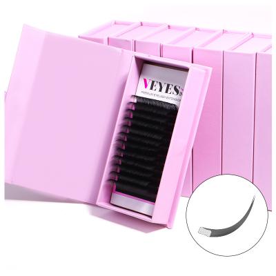 China Veyelash Tips Long Natural Super Soft Eyelash Split Flat Lashes 0.15 C D Loop Eyelash Extensions Cashmere Individual Ellipse Flat Lashes for sale