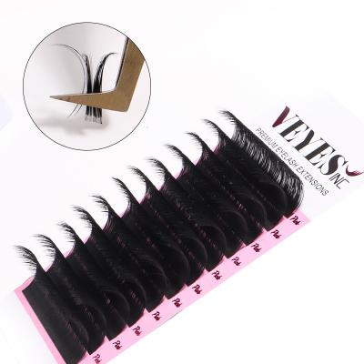 China Long New Natural Highlight 0.15 Matte Flat Eyelash Extensions Individual Mink Split Tips Lighter Volume 0.20 Softer Ellipse Flat Highlights for sale