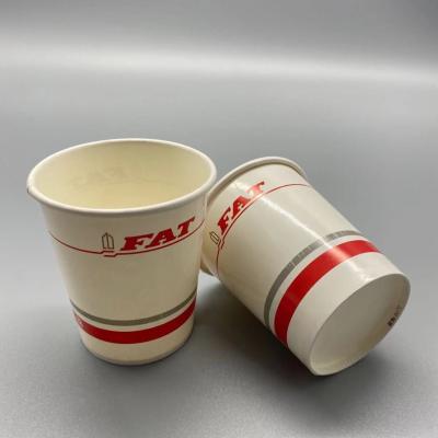 China Food Grade 6oz 7oz Recyclable Paper Cups For Juice Flexo Printing for sale