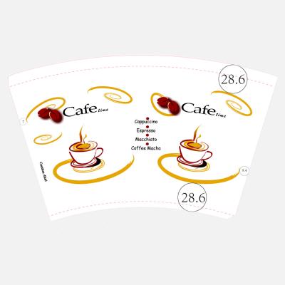 China O PE armazenado cor-de-rosa branco laminou o papel para cubas do gelado 8oz à venda