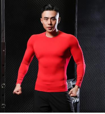 China New Quick Drying Tight Running Men's Professional Training Breathable Fitness Clothing Long Sleeve Top for sale