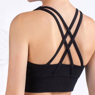 China Running Lady Exercise Clothing Women's Top Yoga Bra Sports Fitness Spandex Nylon Comfortable Elastic Breathable Bra for sale