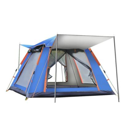 China Hexagonal Spring Automatic Tent Double-Layer Camping Tent 5-6 Person Straight Tying Type Tent for sale