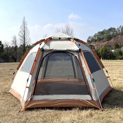 China Straight Tie Type Double Layer European Style Camping Tent for sale