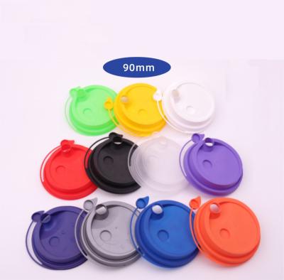 China Liqui Bottle 90mm Diameter Plastic PP Leakproof Conjoined Milk Tea Cup Lid Boba Cup Lid Injection Cup Lid for sale