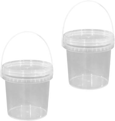 China Single Wall 32 OZ Plastic Drink Buckets Wholesale Disposable Fruits Container Clear Bucket Cups With Lid for sale