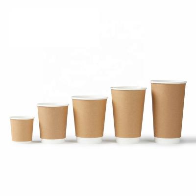 China Recyclable Biodegradable double wall take out wholesale insulated recycle carton custom coffee cups disposable with lid for sale