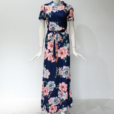 China Breathable Drop Shipping Good Quality Spring Summer For Women Maxi Dresses Long Women Floral Dress for sale