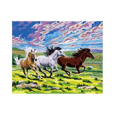 China Waterproof+ECO-Friendly Modern Style Horse Model DIY Handmade Oil Painting Digital Painting for sale