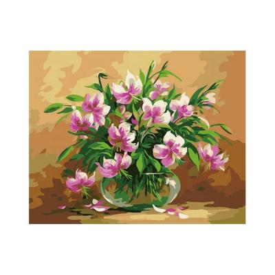 China Waterproof+ECO-Friendly Latest Product Unique Design DIY Framed Oil Painting Flower Oil Painting for sale