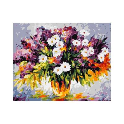 China Waterproof+ECO-Friendly Flower Hand Painted Wall Art Canvas Oil Painting Beautiful For Living Room for sale