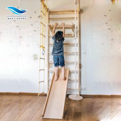 China Educational Funny Toy Indoor Children Playground Wall Bars For Kids High Quality Fitness Swedish Ladder Most Popular Swedish Wall Ladder Home GYM for sale