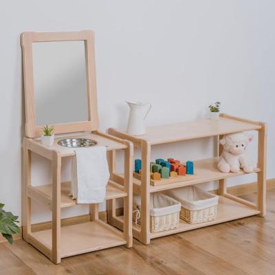 China Waschtisch Modern Child Care Furniture Facilitating For Child Washing Hands Kindergarten Montessori Washbasin Shelf Toddler for sale