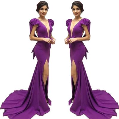 China 2022 breathable European and American foreign trade women's clothing ebayAmazon new sexy deepVSplit evening long dress for sale