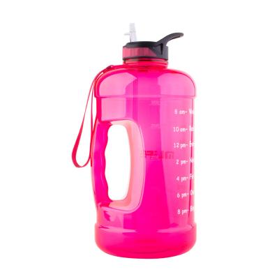 China Amazon BPA PETG Viable Free Straw Lid Motivational Gallon Water Eco-Friendly Plastic GYM Bottles for sale