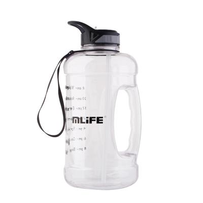 China 2.2LHalf Gallon Portable Sustainable Water Bottle Fitness Workout Sports Water Jug Large Capacity Water Bottle With Motivational Time Marker for sale