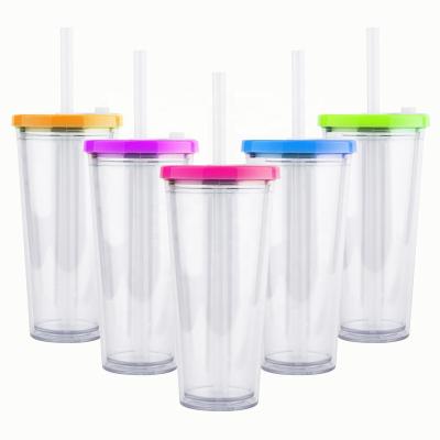 China Viable hot sale product 16oz customized logo reusable plastic bubble tea tumbler boba cup for sale