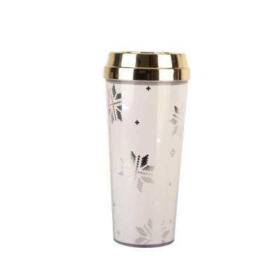 China Mlife 17oz/500ml Double Wall Tumbler Reusable Custom Plastic Eco-Friendly Drinking Coffee Mug With Cover for sale