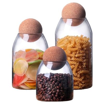 China Sustainable Food Storage Jar With Lid Storage Jars With Lids Food Storage Jars With Airtight Lids Sink Proof Glass Canisters For Kitchen for sale