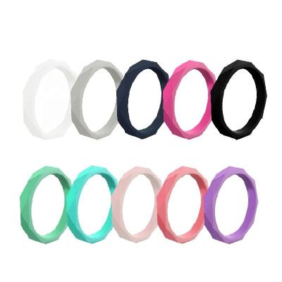 China Cheapest Cute Silicone Wedding Rings For Men Wedding Ring Stackable Silicone Rubber Wedding Bands Multi Colors For Women And Men for sale