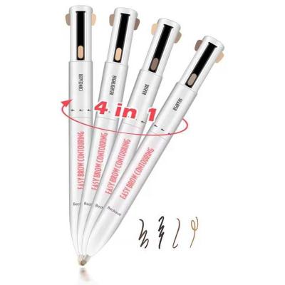 China 4 in 1 Eyebrow Pencil Eyebrow Pencil Pen Beauty Tools 4 in 1 Contouring and Highlight Pen Brow Contour Defining Highlighting Eyebrow Waterproof for sale