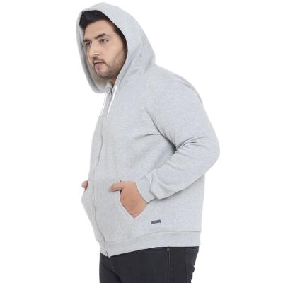 China High Quality Casual Plus Size Plain Men's Hoodies Cardigan Anti Shrink Logo Printed Plus Size Hoodies Custom Made With Zipper for sale