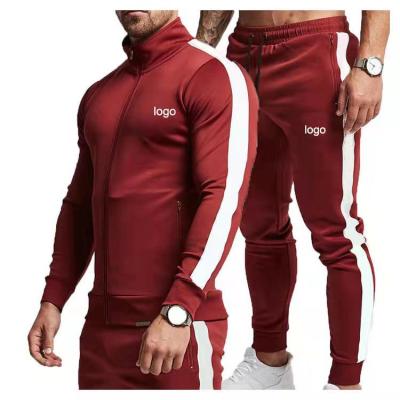 China 2022 Premium Men's Breathable Jogging Sweatsuits Customized Logo Sportswear Gym Workout Unisex Training Two Pieces Sets OEM for sale