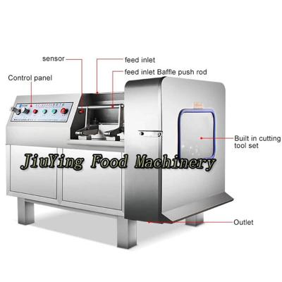 China Frozen food processing place beef chicken meat cubes dicer / commercial meat cutting machine industrial fish dicer cutter for sale