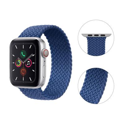 China Flexible Custom Elastisch Belt Strap Braid Nylon Nylon Smart Watch Straps Band For Apple for sale