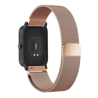 China New Arrival 20mm 22mm Flexible Metal Mesh Wrist Smart Watch Band Steel Strap For Huawei for sale