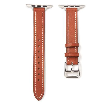 China Easy Custom Copy Braided Fashion 38mm 42mm Leather Watch Band Strap For Apple for sale