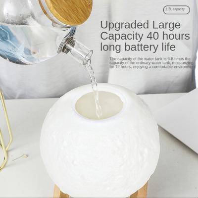 China USB Moon Humidifiers Mini USB Moon Humidifiers Application Quiet Stylish Essential Oil Air Freshener Humidifier Bedroom Home Small Wide Creative Desk Night Light for sale