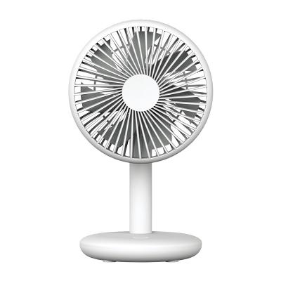 China Automatic Silent Mute Hot Selling Portable Household Shake Features Usb Tower Desktop Wireless Rechargeable Small Radio Table Fan for sale