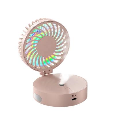 China Customizable Mute USB Mini Electric Humidifier 1200mAh Rechargeable Portable Fan Mute Customizable Logo for sale