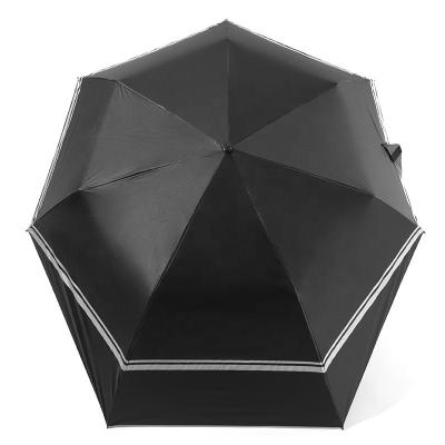 China Payung Minimalist Cheap Special Manual Backpack Promotion Umbrella 3 Open Folding for sale