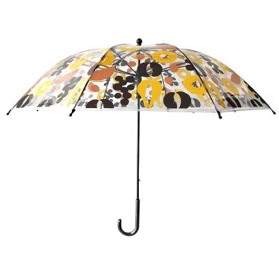 China Manual Open Pattern Printing Safety Transparent Manual Payung Children Open Umbrella for sale