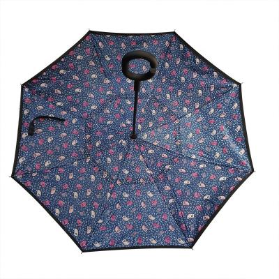 China Customized Logo Manual Open Inverted Umbrella Reverse Umbrella for sale