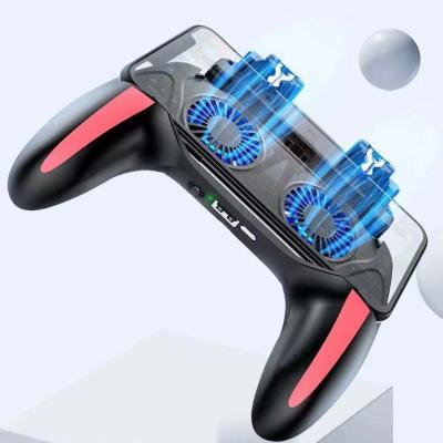 China With Fire Trigger L1 R1 Power Bank Fan Phone Stand 5000mah GamePad H10 Dual Cooler Mobile Game Controller for sale