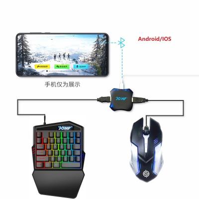 China Playing Game JCHF Game Accessories 5 in 1 Kit Game Keyboard Mouse Converter Keyboard+Mouse+Mousepad+Mobile Phone Combo Stand+Converter for sale