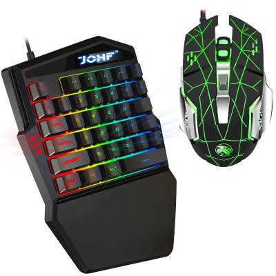 China JCHF Plug & Play RGB Lighting Backlit Mechanical Gaming Keyboard 35 Keys And Mouse Combo Sets Backlight Wired Keyboard For Gamer for sale