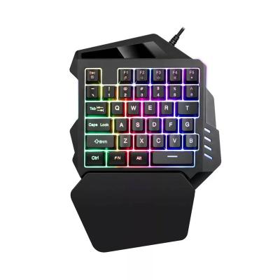 China Plug and Play Wired One-Handed Mini RGB LED Gaming Light Gaming Keypad 35 Keys Mechanical Keyboard Mechanical Switches for Xbox PS5 for sale