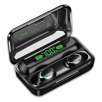 China Genuine F9-5 size mini wireless stereo earbuds mini BT wireless headphones with powerbank for sale