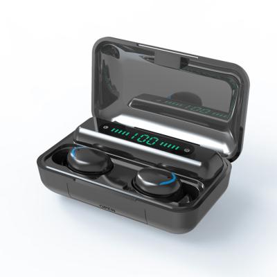 China 2022 Mini Size New Arrival Tws Wireless Stereo Earphones True Dual BT Wireless Earbuds F9-5 With Power Bank for sale