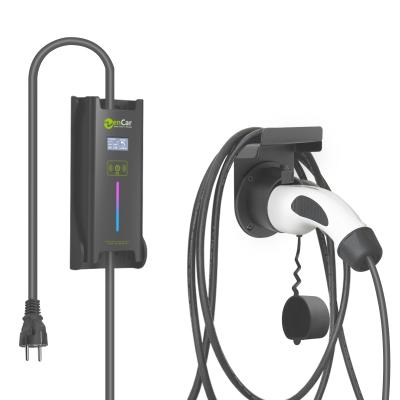 China Level 2 EV Charger 16A EVSE Current Adjustable Mobile Electric Car Charger With IEC 62196-2 Type - 2 EV Connector for sale