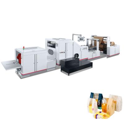 China Packaging Industry Hot Automatic Roll Feeding Adjustable Square Bottom Machine Make Paper Bag for sale