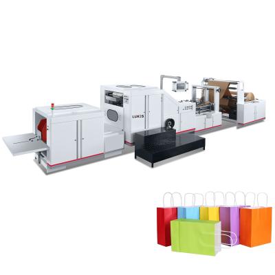 China Full Automatic Packaging Industry Paper Bag Making Machine With Handle Paper Bag Packaging Machine for sale