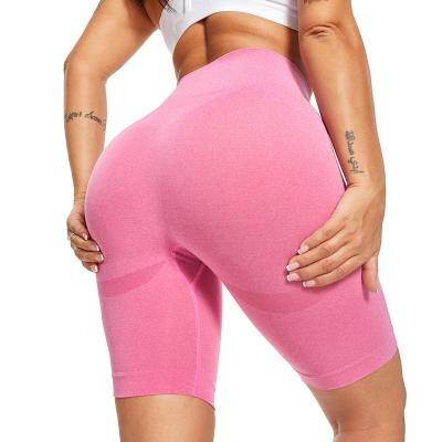 China Sports Buttocks Seamless Slim Fit Fitness Face Women Breathable Shorts Yoga Pants Sale Promotion Smile for sale