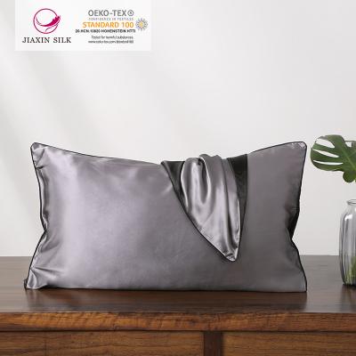 China Pillow Case 16Momme Sustainable Silk Satin Double Sided 51*76cm With Invisible Zipper Soft Breathable Luxury Pillowcase For Home Sleeping for sale