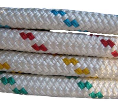 China Double Braided Polypropylene PP Rope Polyester Rope High Tensile White 8mm for sale