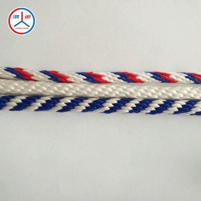 China High Tenacity 4mm Colored Solid Braided Polyester Rope for sale